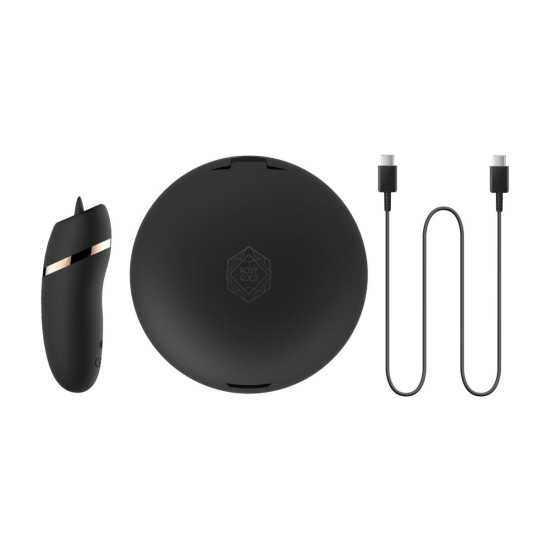 Мини-вибратор с язычком Rosy Gold Vibrating & Licking Dual Stimulator