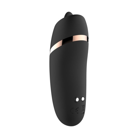 Мини-вибратор с язычком Rosy Gold Vibrating & Licking Dual Stimulator