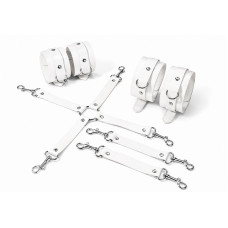 Набір для БДСМ (наручники, поножі, хрестовина) Feral Feelings BDSM Kit 3 White