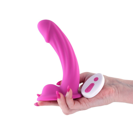 Ділдо з вібрацією, довжина 15.2 см, рожевий NS Novelties Colours - Curve - Vibrating - 6" Dildo - Pink
