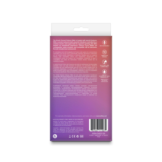 Ділдо з вібрацією, довжина 15.2 см, рожевий NS Novelties Colours - Curve - Vibrating - 6" Dildo - Pink