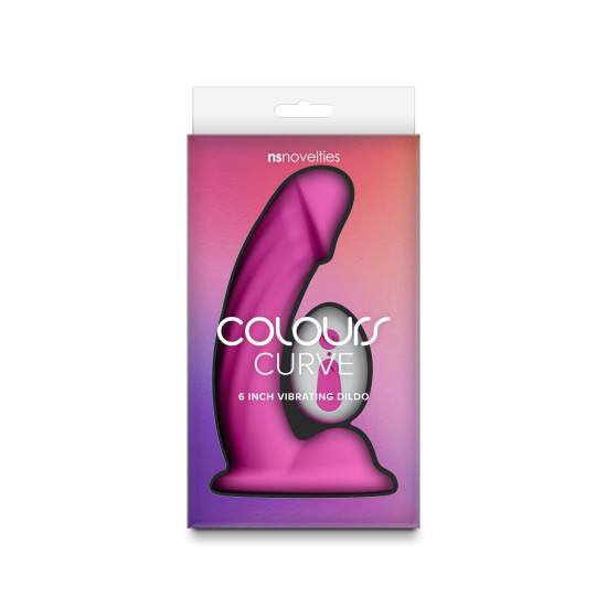 Ділдо з вібрацією, довжина 15.2 см, рожевий NS Novelties Colours - Curve - Vibrating - 6" Dildo - Pink