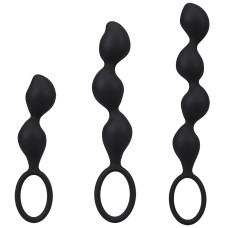 Набор анальных игрушек с контурными бусинами Doc Johnson Mood Naughty Contour Beads Trainer Set