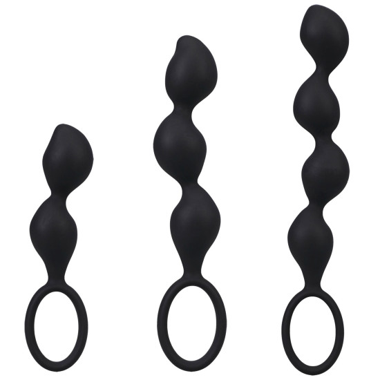Набір анальних іграшок з контурними намистинами Doc Johnson Mood Naughty Contour Beads Trainer Set