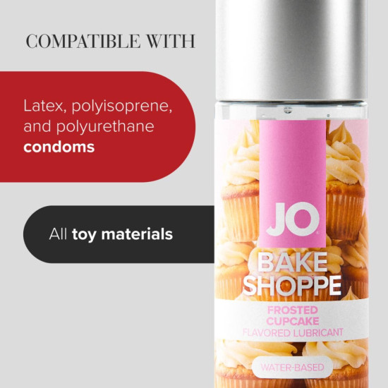 Лубрикант на водной основе, без сахара и парабенов, кекс с глазурью JO Bake Shoppe - Frosted Cupcake, 60 ml