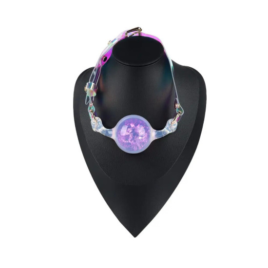 Кляп, фиолетовый, с маленьким шариком Liebe Seele Crystal Ball Gag - Purple (Small Ball)