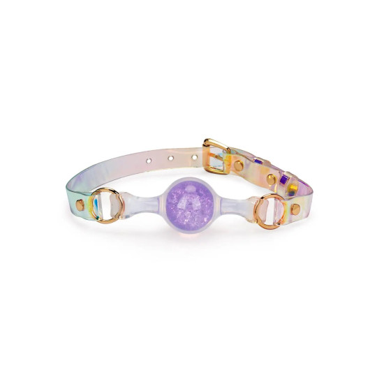 Кляп, фиолетовый, с маленьким шариком Liebe Seele Crystal Ball Gag - Purple (Small Ball)