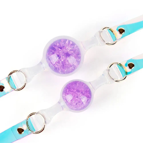 Кляп, фиолетовый, с маленьким шариком Liebe Seele Crystal Ball Gag - Purple (Small Ball)