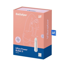 Вибропуля перезаряжаемая, белая Ultra Power Bullet 3 White