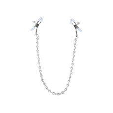 Затискачі для сосків з перлами, срібло/білий Feral Feelings Nipple clamps Pearls Silver/White