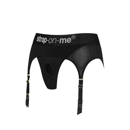 Трусы для страпона с подвязками для чулок Strap-On-Me Rebel Harness, XS (мятая упаковка)