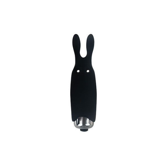 Вібропуля чорного кольору зі стимулювальними вушками Adrien Lastic Pocket Vibe Rabbit Black