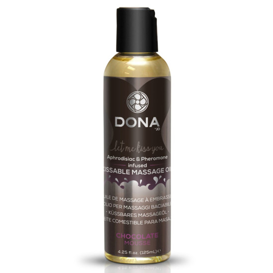 Съедобное массажное масло со вкусом шоколада DONA Kissable Massage Oil Chocolate Mousse, 110 ml