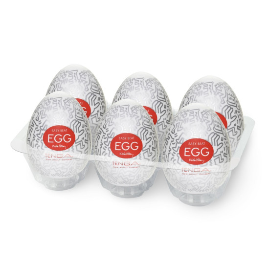 Набір з 6 яєць-мастурбаторів з дизайном Party Tenga Keith Haring Keith Egg Party Pack