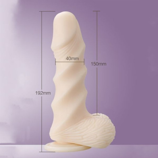 Фалоімітатор із присоскою, довжина 19,2 см, діаметр 4 см Leten Super Muscle Large