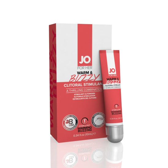 Возбуждающий гель для клитора с эффектом жидкого вибратора JO WARM & BUZZY, 10 ml