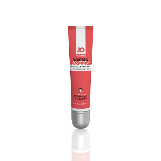Возбуждающий гель для клитора с эффектом жидкого вибратора JO WARM & BUZZY, 10 ml