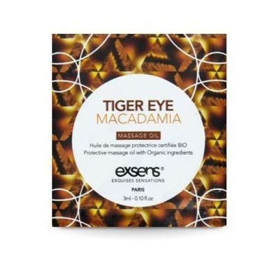 Пробник масажної олії з ароматом макадамії EXSENS Tiger Eye Macadamia, 3 ml