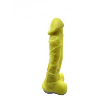 Крафтове мило-член із присоскою, натуральне, жовте Чистий Кайф Yellow, XL
