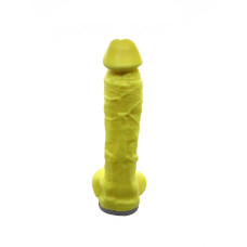 Крафтовое мыло-член с присоской, натуральное, желтое Чистый Кайф Yellow, XL