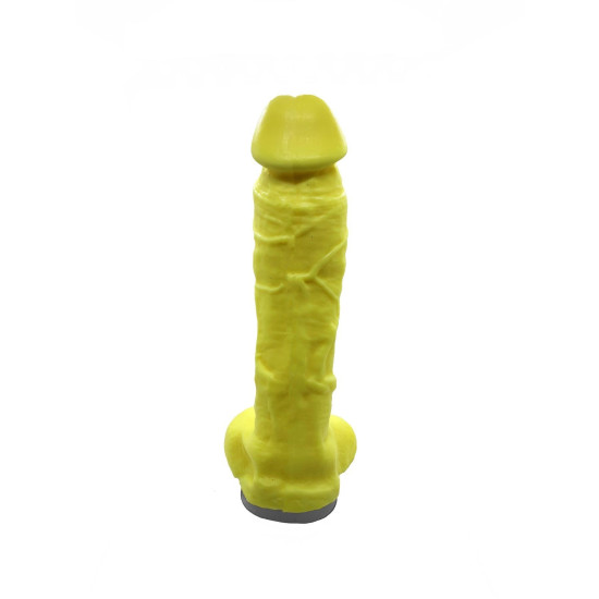 Крафтове мило-член із присоскою, натуральне, жовте Чистий Кайф Yellow, XL