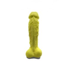 Крафтовое мыло-член с присоской, натуральное, желтое Чистый Кайф Yellow, XL