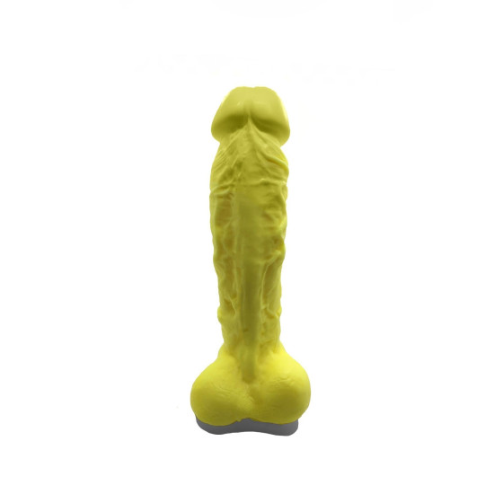 Крафтове мило-член із присоскою, натуральне, жовте Чистий Кайф Yellow, XL