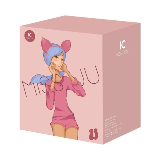 Вакуумный стимулятор с вибрацией, игрушка 2 в 1, розовый KisToy Miss UU Pink