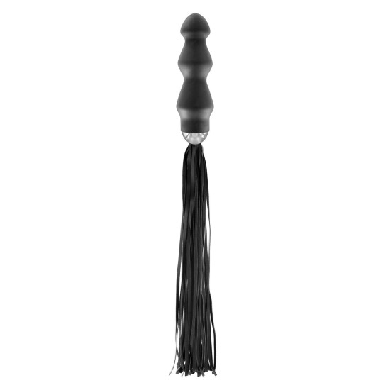 Флоггер с ручкой-анальным плагом Fetish Tentation Whip with Plug Handle