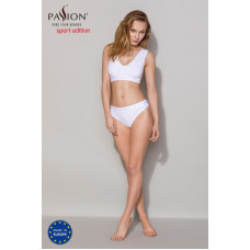 Трусики-бразилиана из хлопка, белые Passion PS005 Panties White, M