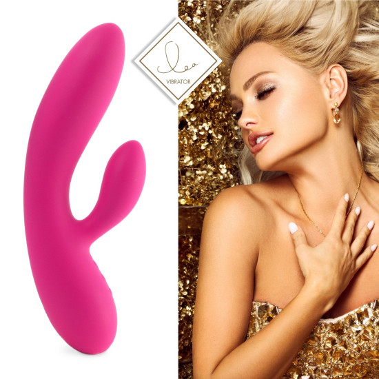 Гибкий вибратор кролик с двумя моторами, красный FeelzToys Lea Rabbit Vibrator Rubine Red