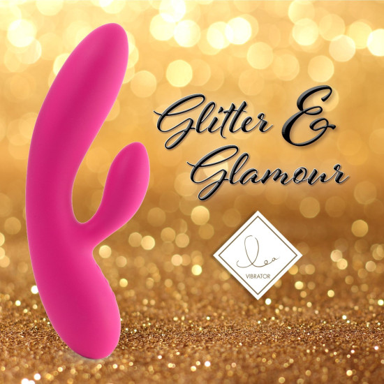 Гибкий вибратор кролик с двумя моторами, красный FeelzToys Lea Rabbit Vibrator Rubine Red