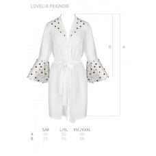 Пеньюар, білий Lovelia Peignoir White, L/XL