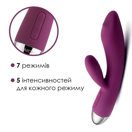 Вібратор-кролик з перловою стимуляцією точки G, фіолетовий Svakom Trysta Violet