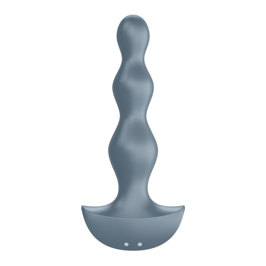 Анальный стимулятор-бусины с двумя моторами, голубой Satisfyer Lolli-Plug 2 Ice Blue