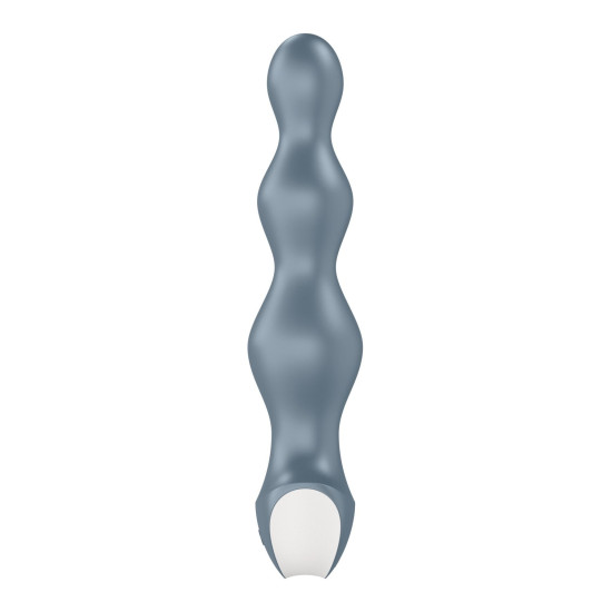 Анальный стимулятор-бусины с двумя моторами, голубой Satisfyer Lolli-Plug 2 Ice Blue