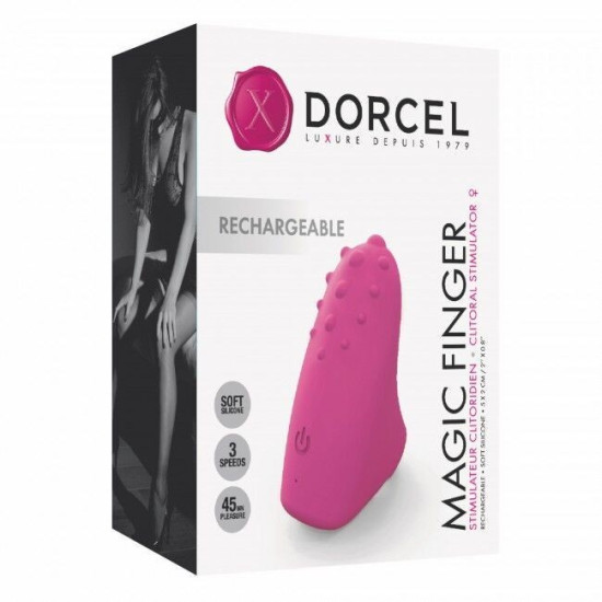 Вібратор на палець перезаряджається, рожевий Dorcel MAGIC FINGER Rose