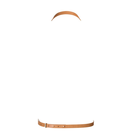 Портупея из экокожи, коричневая Bijoux Indiscrets Maze 8 Harness Brown