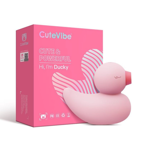 Вакуумний вібратор, рожевий CuteVibe Ducky Pink