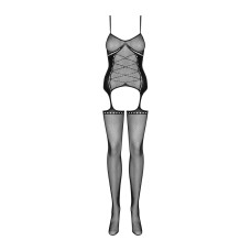 Бодистокинг с имитацией корсета и корсетной шнуровки Obsessive Bodystocking G314, S/M/L