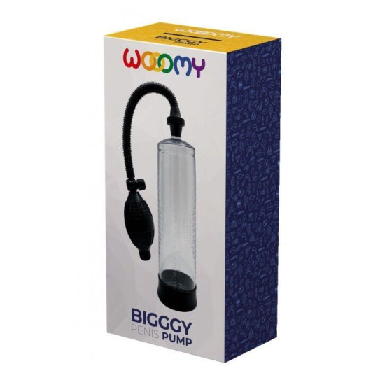 Вакуумна помпа для збільшення члена з ручною грушею, чорна Wooomy Bigggy