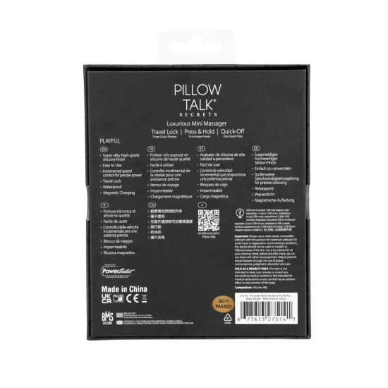Клиторальный вибратор с гибкими ушками, синий Pillow Talk Secrets Playful Clitoral Vibrator Blue