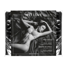 Виниловая простыня для секса и массажа, чёрная, размер 220×200 см Fetish Tentation Wet Love Black