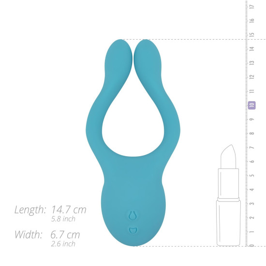 Вібратор для пар, бірюзовий Cala Azul Dani I Couples Vibrator