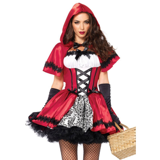 Эротический костюм Красной Шапочки (платье и накидка) Leg Avenue Gothic Red Riding Hood, S