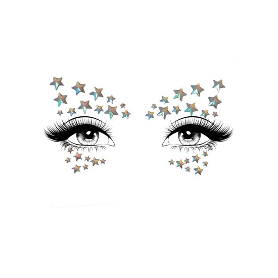 Прикраса-зірочки для тіла, світяться в темряві (наклейки) Leg Avenue Celeste Face Jewels Sticker