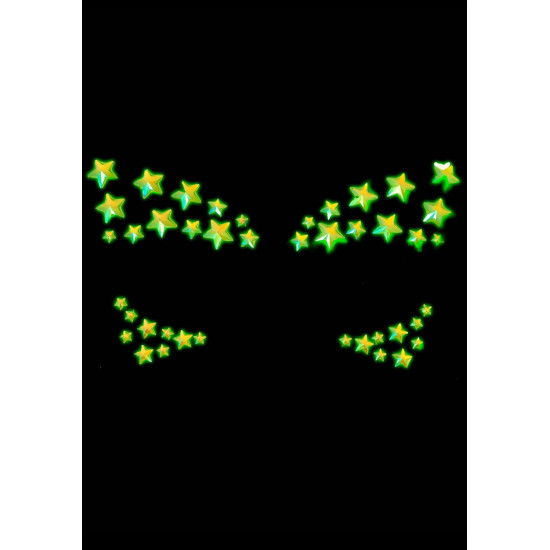 Прикраса-зірочки для тіла, світяться в темряві (наклейки) Leg Avenue Celeste Face Jewels Sticker