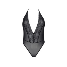 Боди (высокие вырезы, верх на завязках), чёрное Passion DROSERA BODY black, XXL/XXXL