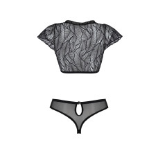 Комплект, чёрный Passion LEAFA BIKINI black, S/M