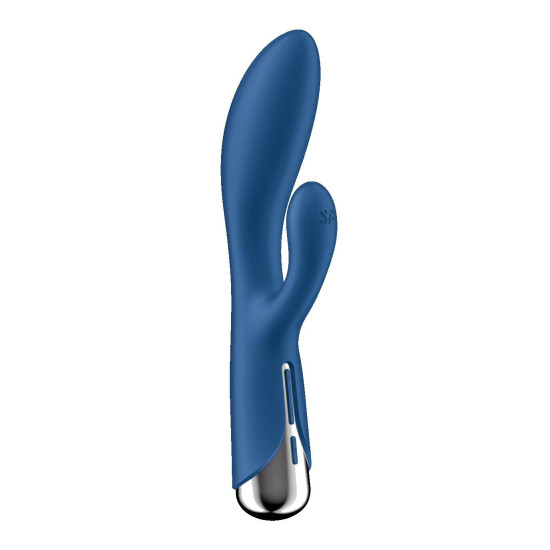 Вібратор-кролик з ротацією, 3 мотори, синій Satisfyer Spinning Rabbit 1 Blue